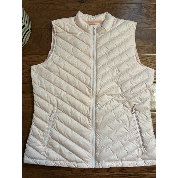 J. McLaughlin Jackets & Blazers - J.McLaughlin Womens Pink Goose Down Puffer Vest Size Large Full Zip Lightweight